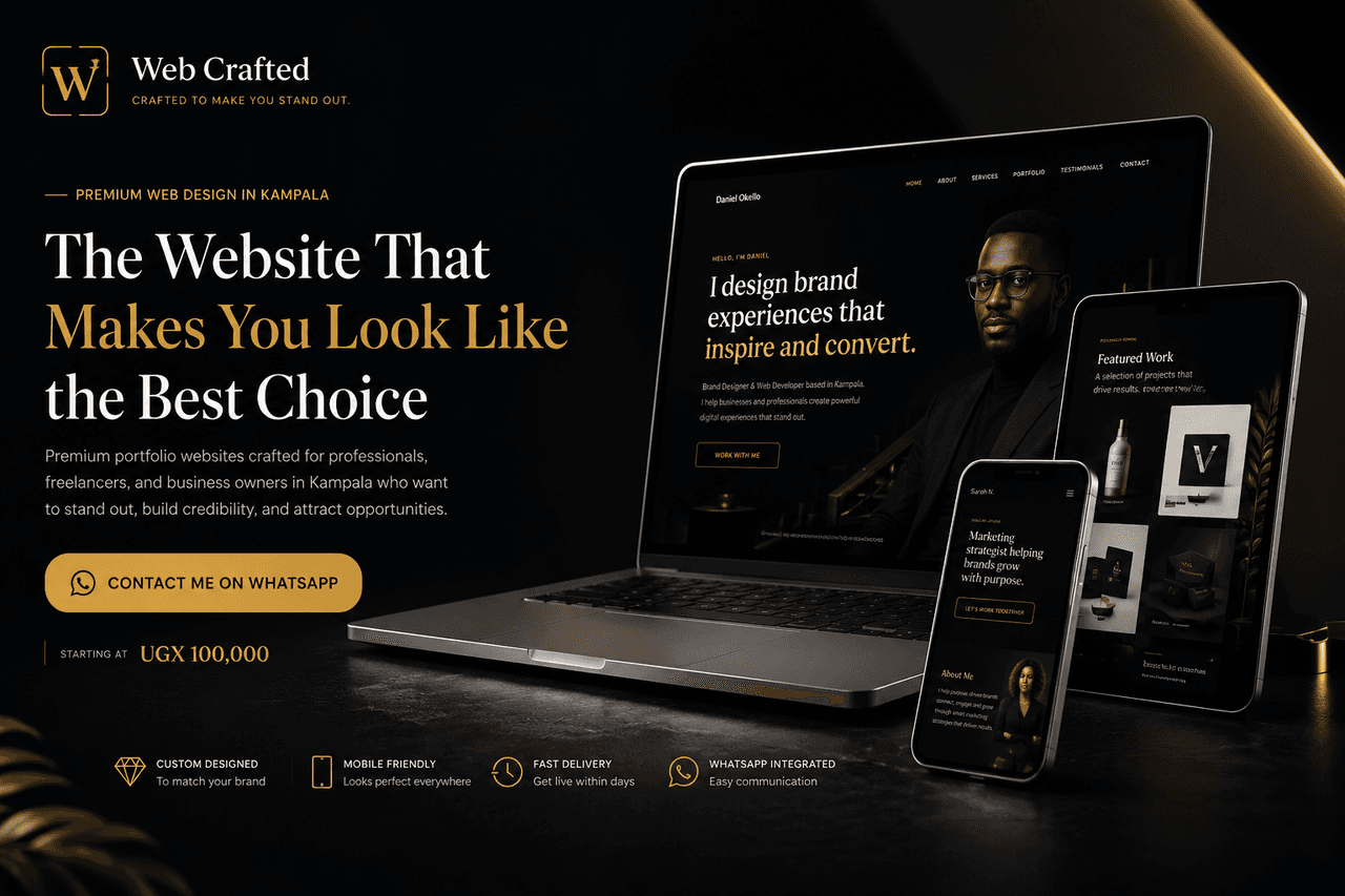Professional portfolio website displayed on modern devices